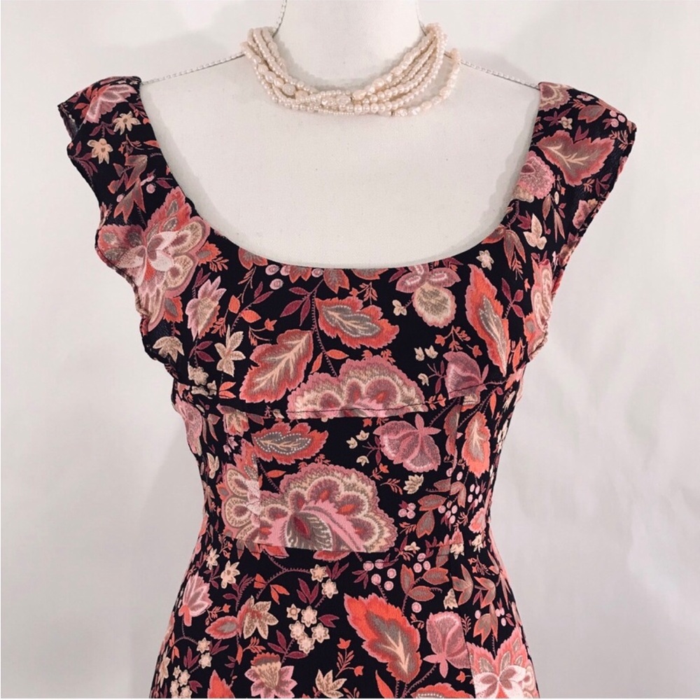REFORMATION Perla Dress In Hendrix Floral Mini Ruffles - Picture 2 of 8